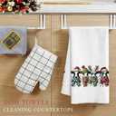 Christmas Cow Kitchen Towels, Highland Cow Kitchen Towels Decor for Bathroom Kitchen Cows Dish Towels Gifts for Women 16x24