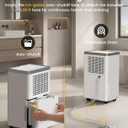 34 Pints Dehumidifier for Basement, with Drain Hose, 38dB Quiet, 2500 Sq.Ft