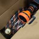 Giraffe Tools Non-Expandable Garden Hose 25FT 1/2 Lightweight Flexible Water Hoses Burst 600 psi with 9 Spray Function Nozzle Heavy Duty Hose