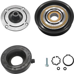 A/C Compressor Clutch Assembly Kit Plate Pulley Bearing Coil CO10736C Replacement for Honda Odyssey 2008-2017, AC Air Conditioning Compressor Clutch Coil Auto Repair Kit