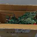 Glintoper Lighted Artificial Christmas Urn Filler, Pre-lit Xmas Pine Trees with Cones, Golden & Red Berries, Tripod Stake and 60 LED Lights, Outdoor Light Up Planter Filler Holiday Home Decor, 2 Pack