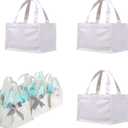 10" x 7" x 6" Small Canvas Tote Bags Personalized Mini Gift Bag DIY Crafts Blank ReuseableTote Bags Bulk
