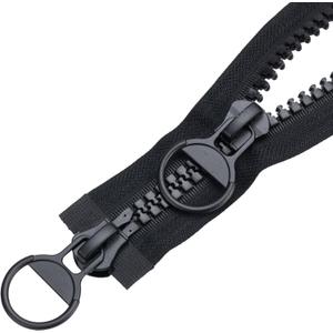 50cm Black Zipper #15 Heavy Duty Zipper Huge Two Way Separating Plastic Zippers for Down Jacket Coats Overcoats Tents Boat Cover Canvas TXZWJZ