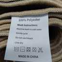 GarveeHome Scalloped Jute Print 6 ft Round Rug Washable Non-Slip Soft Ultra-Thin Small Modern Cottage Core Solid Tan Circle Carpet for Kitchen Bedroom Nursery Dining Room Tan