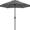 Sunnyglade 9FT Outdoor Patio Umbrella, Market & Table Umbrella with 6 Sturdy Ribs and Crank System, Fade-resistant & Waterproof for Garden Backyard Poolside Deck