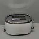 Mueller Retro Toaster 2 Slice with 7 Browning Levels and 3 Functions: Reheat, Defrost & Cancel, Stainless Steel Features, Removable Crumb Tray, Under Base Cord Storage, White