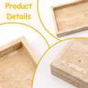 Natural Travertine Tray, 9.7x5.5 Inch Bathroom Vanity Organizer for Perfume Jewelry Candle Makeup,Decorative Stone Tray for Bathroom Toilet Tank Kitchen Sink Table, Beige