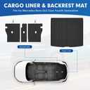 Mixsuper Cargo Liner for Mercedes-Benz GLE Class 2020-2026, All Weather Trunk Mat Backrest Mat TPE Back Seat Cover Protector for GLE SUV 5 Passenger Accessories