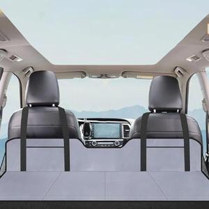 Non-Inflatable Car Mattress Back Seat Bed Extender Portable Folding Camping Travel for Sleeping (Grey)