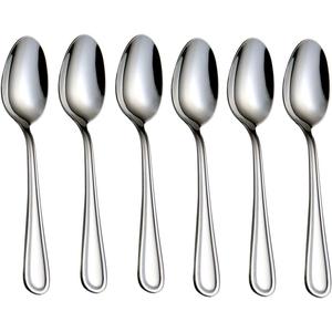 Teaspoons Stainless Steel 18/0 Tea Spoons 6 Pcs, 6.29 Inches For Home, Kitchen Restaurant, Slilver