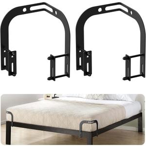Mattress Slide Stopper, YUOROS Corner Mattresses Retainer Bar Keep Mattress from Sliding Stopper to Prevent Sliding Holder in Place Gripper for Metal Bed Frame (2 Pcs - Right Angle)