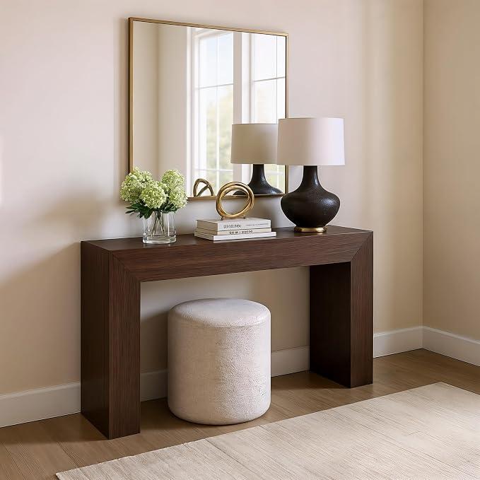 Entryway Table, Thick Tabletop Console Table, Farmhouse