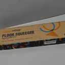 Rubber Floor Squeegee for Concrete Floor, Tile Floor, Metal Aluminium Heavy Duty Garage Shower Floor Squeegee Broom for Removing Water, Commercial Scrubber Mop with Extendable Long Handle (Gray)