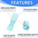 Heat Shrink Spade Female Male Wire Quick Disconnect Terminlas Connectors Electrical Electronics Automotive Crimp AWG 22-10 (620pcs 40j)