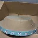 Large Cat Scratcher Bed, 16.9" x 16.9" x 3.9" Cat Scratch Cardboard with 2‑in‑1 Design, Scratching Board Pad for Indoor Cats Kitty Kittens, Scratch Bowl Lounge House Couch, Furniture Protector, Round