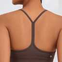 Womens Y-Back Sports Bra, Weightless Padded Yoga Bra, Spaghetti Strap Low Impact Gym Top for Workout & Daily Wear (XL)