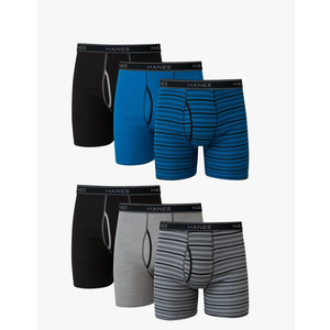 Hanes Men's Boxer Briefs, Cool Dri Moisture-Wicking Underwear, Cotton No-Ride-up for Men, Multi-Packs, Size Large