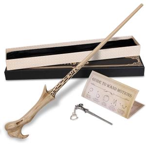 Magic Wizard Wand for Kids Witch Sorcerer Collection Cosplay Accessory with Gift Box, Bone