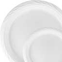 Plastic Plates, White, 9-Inch, Case of 400 (4 packs x 100)