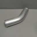 X AUTOHAUX OD 2.5" 63mm Length 12" 300mm Aluminum Alloy Tube Intercooler Pipe 45 Degree Air Intake Tube Silver Tone for Car