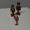 Thyle 3 Pcs Christmas Nutcracker Soldier Decorations 7 in Wooden Traditional Christmas Nutcrackers Figures Wood Veneer Vintage Xmas Tabletop Decoration for Fireplace Collectible Gifts(Classic Color)