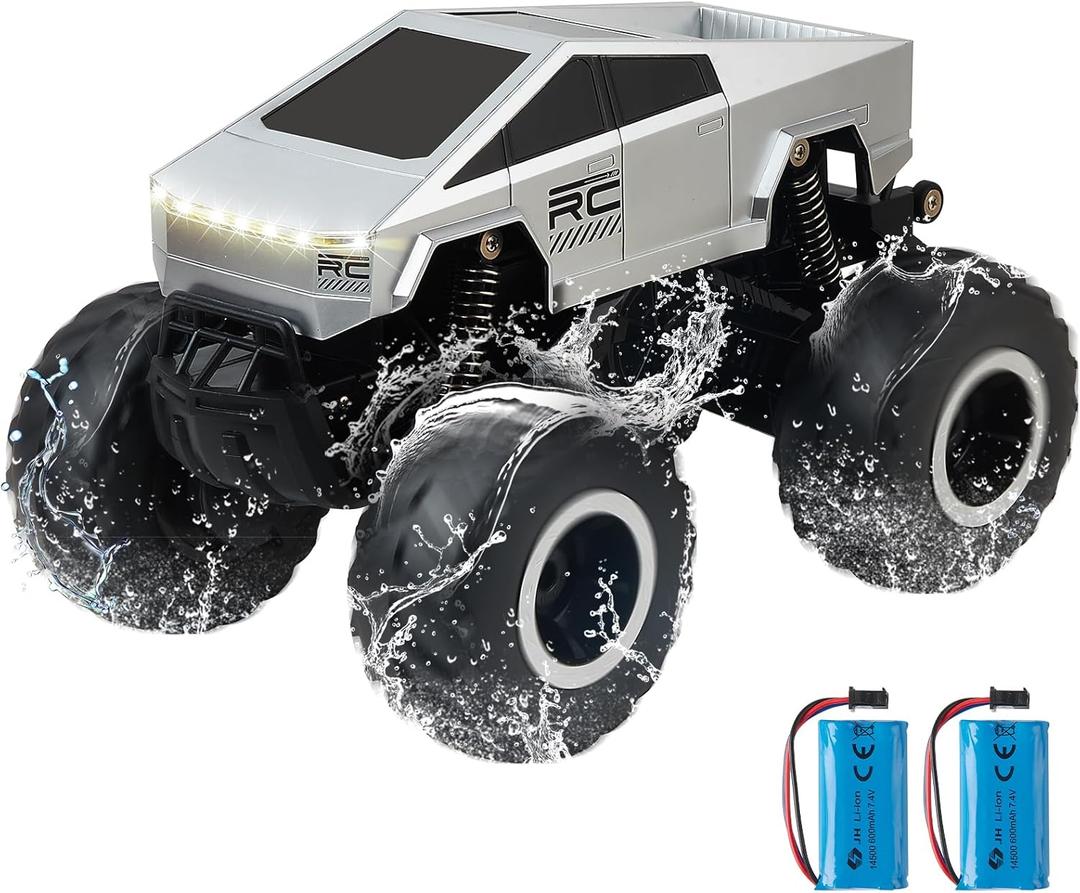 Remote Control Car Off-Road Pick-up Truck, 4WD Waterproof RC Trucks Toy RC Cars for All Terrain, 1:16 Scale Hobby Monster Truck Toys 2.4GHz Vehicles Kids Gifts for Boys/Girls Age 6 7 8 9 10-12+