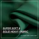 Dark Emerald Green Pinch Pleat Curtain with Tieback for Bedroom, Thermal Insulated Blackout Pleated Curtain with Hooks for Traverse Rod and Track, 52" W x 72" L, 1 Panel