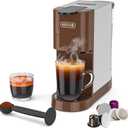 KOTLIE 4in1 Espresso Machine Single Serve Coffee Maker for NES*Original/KEU* K*cups/Ground Coffee/illy Coffee ESE,19Bar Espresso Maker, 1450W Coffee Machine