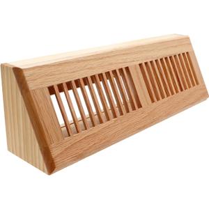 Red Oak Baseboard Floor Register 15 Inch Wooden Baseboard Supply Vent Baseboard Diffuser Pre Finished - 15.6 x 4.6 x 3.6 Inch