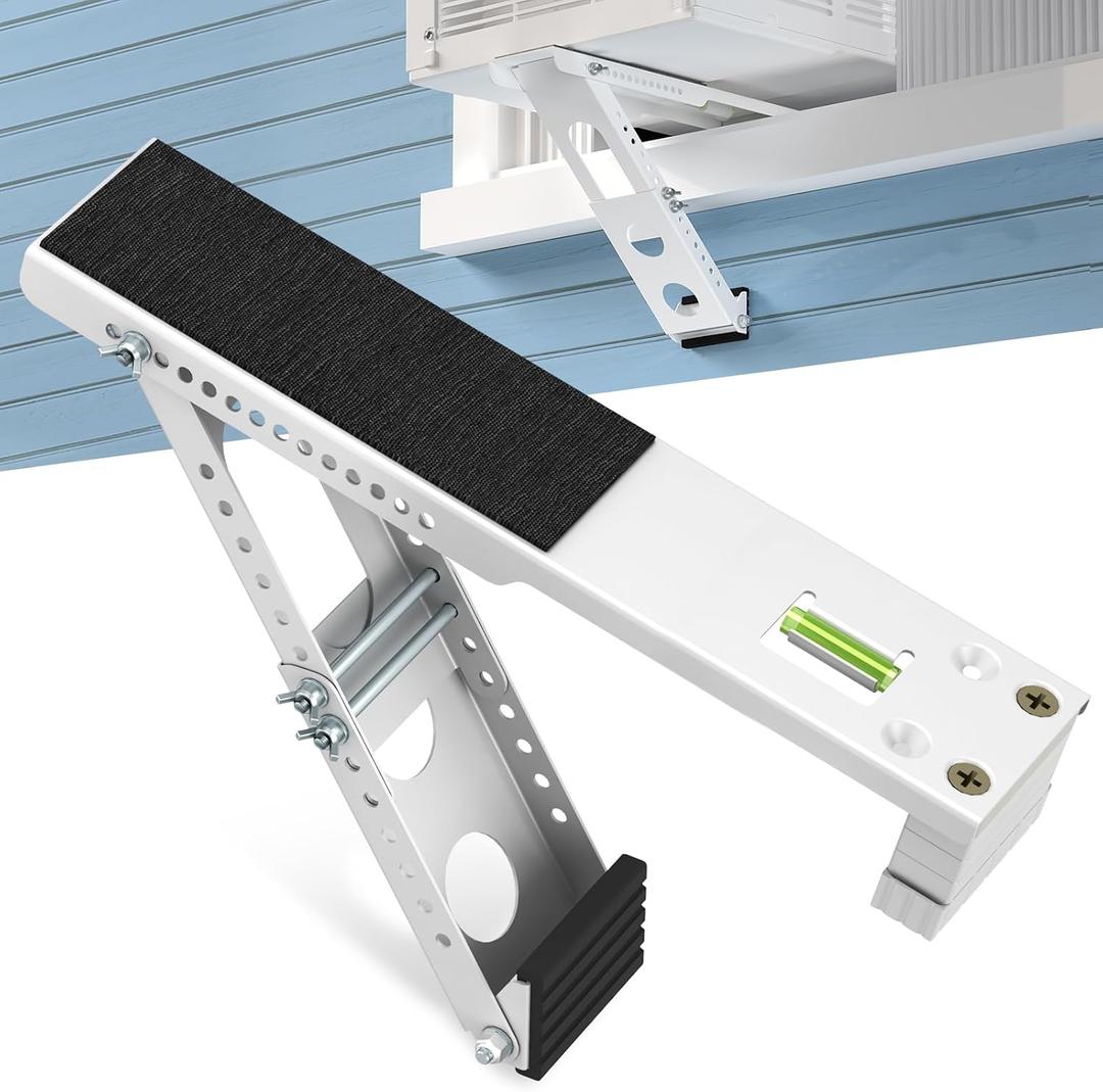 Window Air Conditioner Support Bracket, Light Duty Up to 85 lbs, Indoor Installation with Drill Required Adjustable Window AC Bracket for Apartments & Houses, 13 Inch