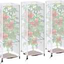 3 Pcs Garden Bird Netting Plant Cover for Square Tomato Cage, 59" x 17.7" Insect Bird Barrier Tomato Cage Net with Zipper & Drawstring, Tomato Trellis Netting Protection Cover for Protecting Plants
