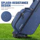 5 Way Golf Stand Bag with Full Length Dividers, Lightweight Golf Bag with Rain Cover, 6 Zippered Pockets & Cooler Bag, Breathable Straps