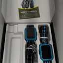 Dog Shock Collar for 2 Dogs 4200FT: Innovative Step Counter & Smart Color Screen Dog Training Collar with Remote 5 Modes, IP67 Waterproof Rechargeable Ecollars for Large Medium Small Dogs (Blue)