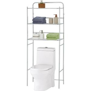 Display By Jack Over-The-Toilet Bathroom Storage Rack, 3-Tier Space-Saving Organizer – Metal Shelf Unit for Towels, Toiletries, and Bathroom Essentials