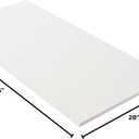 45x20 inch White Table Top Universal, Solid One-Piece Desktop, Reversible Melamine Countertop, Double Desks, L-Desk DIY