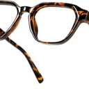 TIJN Blue Light Blocking Glasses, Anti Eyestrain UV Protection, TR90 Square Frame Glasses Chic Preppy Look for Women and Men