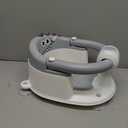 TPN Baby Bath Seat for Babies 6 Months & Up, Non-Slip Toddler Bath Seat with 5 PCS Waterproof Emoji Stickers, Portable Infant Bath Seat for Baby(Grey)