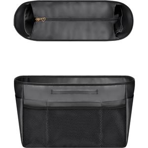 GIVLEFLY Large Tote Bag Organizer Insert, Purse Organizer with Zippered and Multiple Pockets and Cup Holder, Lightweight Handbag Divider with HandleDark Grey