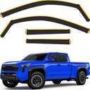 Shatterproof in-Channel Rain Guards for Toyota Tacoma 2024-2026 Double Cab, Clip-on Window Deflectors Vent Window Visors Rain Sun Wind Guards Shade Deflectors, 4 pcs