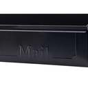 ARCHITECTURAL MAILBOXES Townhouse Galvanized Steel, Wall-Mount Mailbox, Black Small