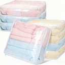 8 Pcs Clear Plastic Storage Bags with Zipper, Sweater Storage Bags Clothing Organizer Bag for Sheet Blanket Sweater Clothe Comforter Bedding Pillow (15.7 x 13.8 x 3.9 Inch)