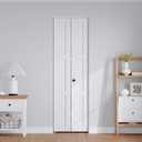 Bifold Closet Doors for 36"×80" Opening, Sliding Folding Barn Door with Hardware Kit Included, 3-Panel, MDF Wood Panel Covered with Water-Proof Scratch-Proof PVC Surface