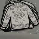 Simgoing 40Pcs Christmas Fuzzy Velvet Coloring Posters Christmas Crafts DIY Project Xmas Fuzzy Felt Coloring Arts Xmas Snowman Gingerbread Posters for Family Craft Gifts Party Favor(Ugly Sweater)