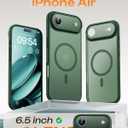 TOCOL for iPhone Air Case, Compatible with Magsafe Charger, Full Camera Protection, Drop Protection, Translucent Matte Phone Case for iPhone 17 Air 6.5 inch (Alpine Green)