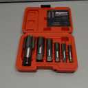 6-Piece NPT Pipe Tap Set, 1", 3/4", 1/2", 3/8", 1/4", 1/8" NPT Tap Set, Precision Carbon Steel Hand Threading Plumbing Tap Set for Clean Accurate Threads