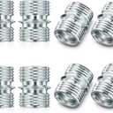 Shimeyao 8 Pcs Coarse Thread Connector for Diameter Wire Shelving Poles, Shelving Connectors Parts Accessories for Shelf Unit, Extending Rack(19.1mm/ 0.75 Inch)