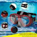 Replaceable Nearsighted Snorkeling Gear for Adults Youth, Short-sighted Anti-Fog Diving Mask & Full Dry Top Silicone Snorkel for Scuba Diving, Snorkeling, Freediving