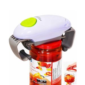 Electric Jar Opener for Arthritis Hands, Automatic Glass Jar Opener for Seniors, Bottle Opener for Weak Hands RA Suffers, Powerful Kitchen Gaget Suitable for Different Sizes of Jars