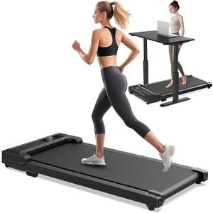 LF-X2D Walking Pad Treadmill for Home - Under Desk Treadmills Mini Portable Walking Running Machine Slim Compact Motorized Electric Treadmill with Adjustable Speed Remote,  Product dimensions 104D x 48.7W x 10.5hcm