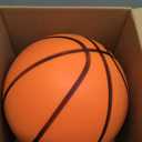 Silent Basketball Size 7-Size 5-Size 3, New Upgraded Weight Grooved Airless Indoor Basketball, Non-derforming Package, Real Feel & Bounce Like Official Ball, Quiet Dribbling Indoor Training (yellow)